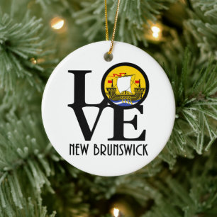 LIEBE New Brunswick Keramik Ornament