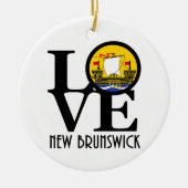 LIEBE New Brunswick Keramik Ornament (Vorne)