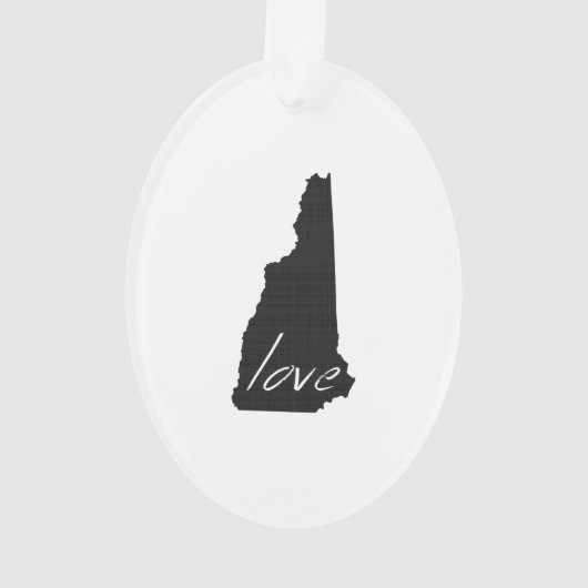Liebe New Hampshire Ornament (Rückseite)