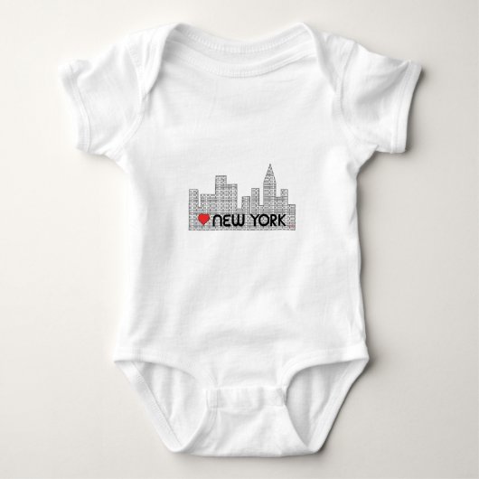 Liebe NEW YORK Baby Strampler (Vorderseite)
