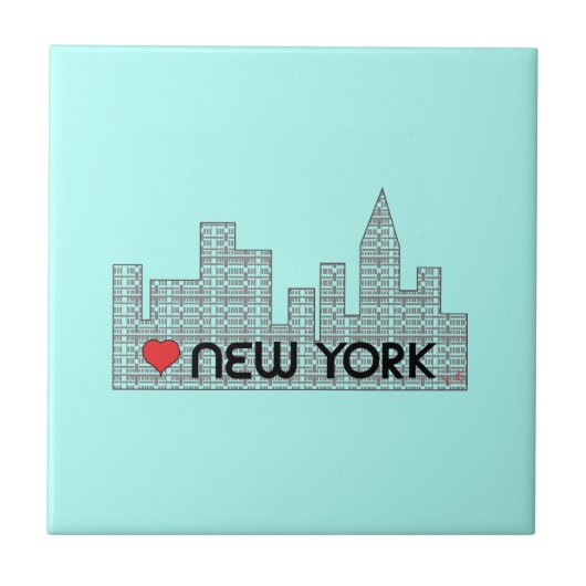 Liebe NEW YORK Fliese (Vorderseite)