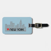 Liebe NEW YORK Gepäckanhänger (Vorderseite horizontal)