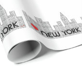 Liebe NEW YORK Geschenkpapier (Rolleneckpunkt)