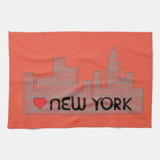 Liebe NEW YORK Geschirrtuch (Horizontal)
