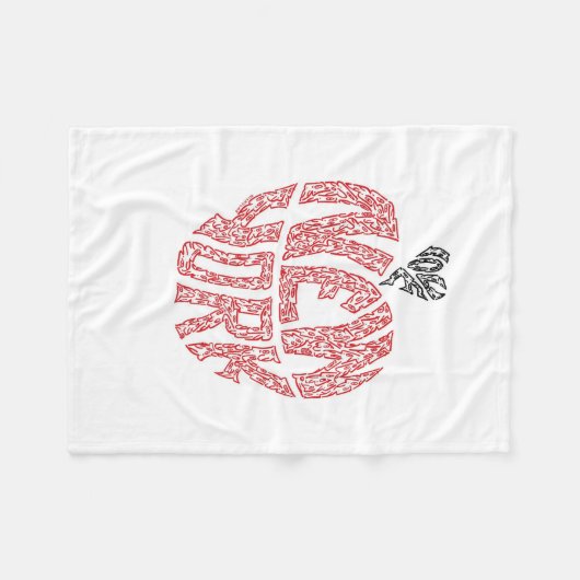 LIEBE NEW YORK - MINIFACES FLEECEDECKE (Vorderseite (Horizontal))