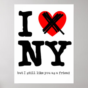 Liebe New York nicht Lustiger Poster Humor