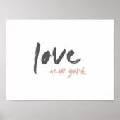 Liebe New York | NYC USA Modern Wanderlust Pink Poster (Vorne)