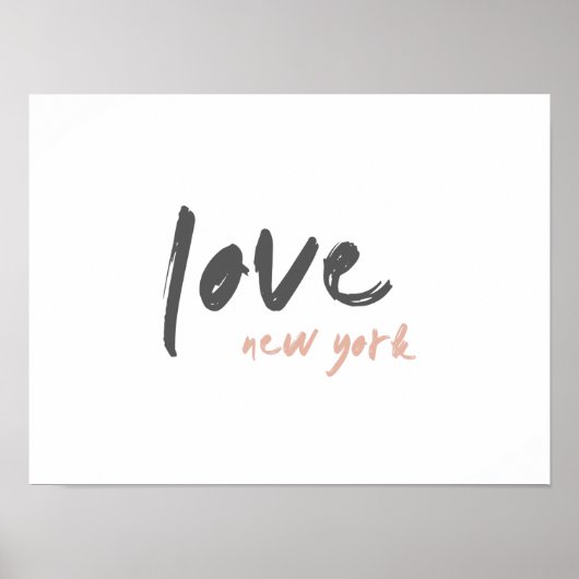 Liebe New York | NYC USA Modern Wanderlust Pink Poster (Vorne)