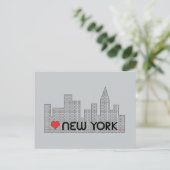 Liebe NEW YORK Postkarte (Stehend Vorderseite)
