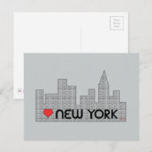 Liebe NEW YORK Postkarte (Vorne/Hinten)