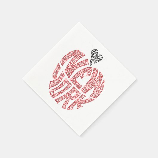 LIEBE NEW YORK SERVIETTE (Ecke)