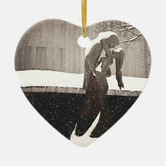 Liebe - New- Yorkwinter Keramikornament (Vorne)