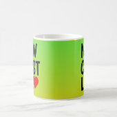 Liebe NEWCASTLE (oder Ihr Text) Herz auf Grün Gold Kaffeetasse (Mittel)