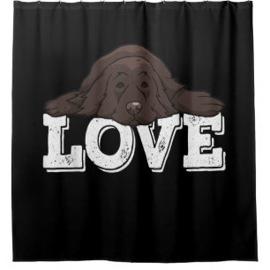 Liebe Newfie Dog Schlafen WOHNGESTALTUNG Duschvorhang