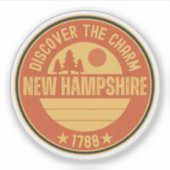 Liebe NH - New Hampshire Map Souvenir Aufkleber (Vorderseite)