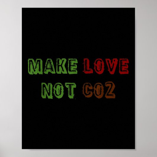 Liebe nicht CO2-Klimaschutz Poster (Vorne)