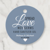 Liebe nicht Germs Sanitizer Wedding Dusty Blue Geschenkanhänger (Vorderseite)