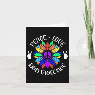 Liebe "Nicht-Gewalt-Frieden" - Sonnenblumen-Grafik Karte
