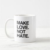 LIEBE NICHT HATE.png Kaffeetasse (Links)