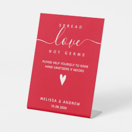 Liebe nicht Keime verbreiten - Covid Safety Weddin Sockelschild