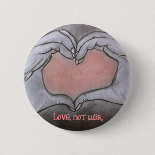 Liebe, nicht Krieg Button