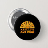 Liebe nicht Krieg Frieden Sonnenschein Groovy Retr Button (Vorne & Hinten)