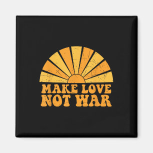 Liebe nicht Krieg Frieden Sonnenschein Groovy Retr Magnet