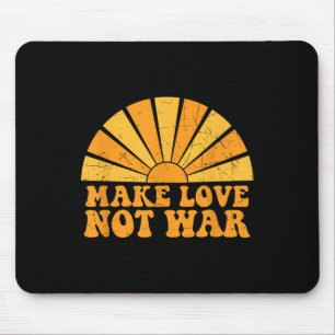Liebe nicht Krieg Frieden Sonnenschein Groovy Retr Mousepad