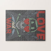 "Liebe nicht Krieg" Friedliches Puzzle - Liebe mit (Horizontal)