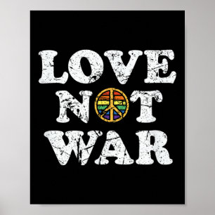 Liebe nicht Krieg für Frieden und Krieg Vintag ers Poster