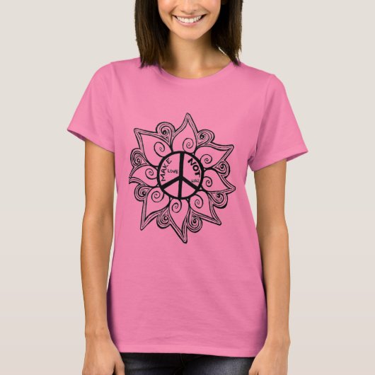 Liebe nicht Krieg machen T-Shirt (Vorderseite)