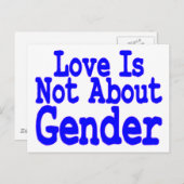 Liebe nicht über Geschlecht Postkarte (Vorne/Hinten)