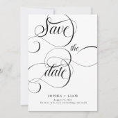 Liebe nie beenden | Moderne Kalligrafie Save The Date (Vorderseite)