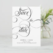 Liebe nie beenden | Moderne Kalligrafie Save The Date (Stehend Vorderseite)