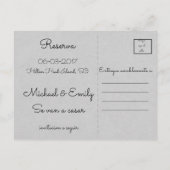 Liebe nie Fails~Spanish~Wedding retten Date~Script Ankündigungspostkarte (Rückseite)