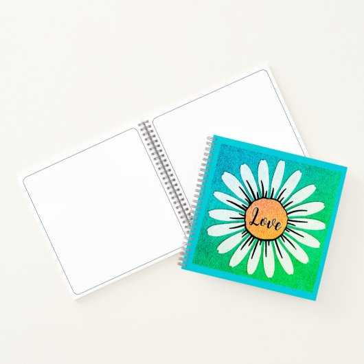 LIEBE Niedlich Daisy Blume Notizblock (Innenseite)