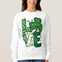 Liebe Niedlich Green St Patrick's Day Sweatshirt -