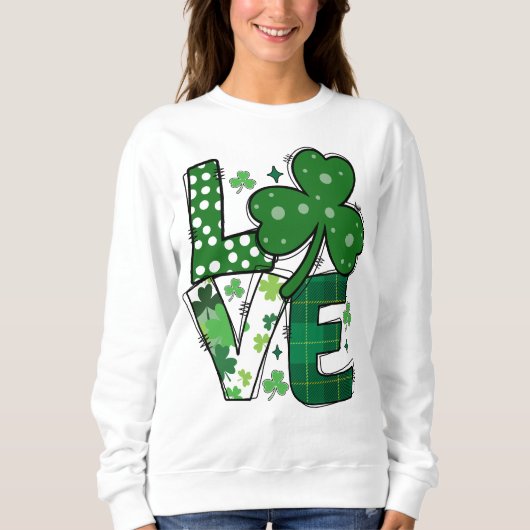 Liebe Niedlich Green St Patrick's Day Sweatshirt - (Vorderseite)