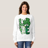 Liebe Niedlich Green St Patrick's Day Sweatshirt - (Vorne ganz)