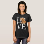 Liebe Niedlich Haflinger Pferd T-Shirt (Vorne ganz)