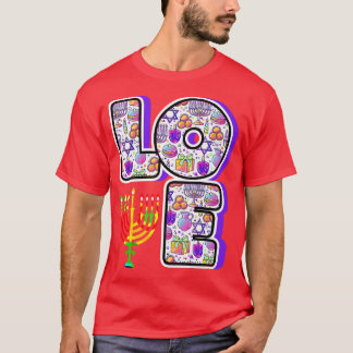 Liebe Niedlich Hanukkah Chanukah Menorah Pajama Ma T-Shirt
