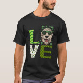 Liebe Niedlich Hunde Tierrechte St Patrick's Day F T-Shirt (Vorderseite)