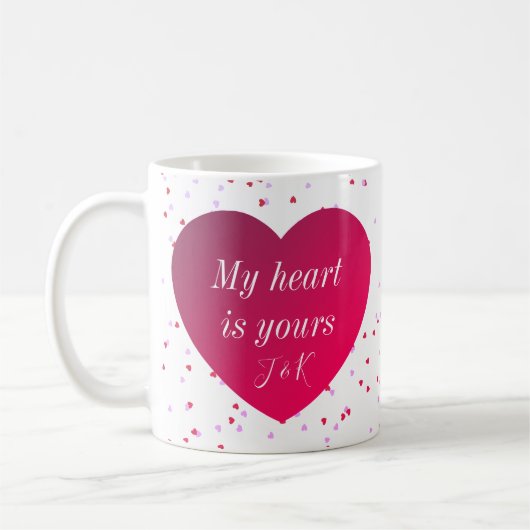 Liebe Niedlich Keepake Rotes Herz Moderner Valenti Kaffeetasse (Links)
