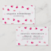 Liebe Niedlich rosa Herzmuster Visitenkarte (Vorne/Hinten)