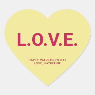 Liebe niedlich Valentinstag individuelle Konversat Herz-Aufkleber