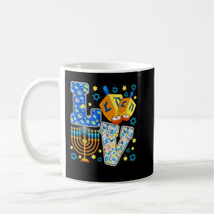 LIEBE Niedliche Hanukka Dekorationen Dreidel Menor Kaffeetasse