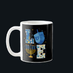LIEBE Niedliche Hanukka Dekorationen Dreidel Menor Kaffeetasse<br><div class="desc">LIEBE Niedliche Hanukkah Dekorationen Dreidel Menorah Chanukah</div>