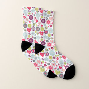 Liebe Niedliche Herzknöpfe Valentinstag Socken