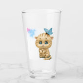 Liebe niedliche Katze Glas (Vorderseite)