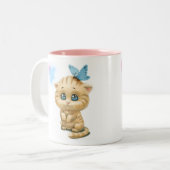 Liebe niedliche Katze Zweifarbige Tasse (Vorderseite Links)